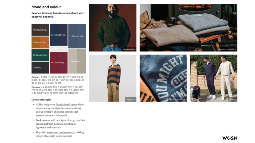 Varsity inspired sweatshirt AW 2025 trend research