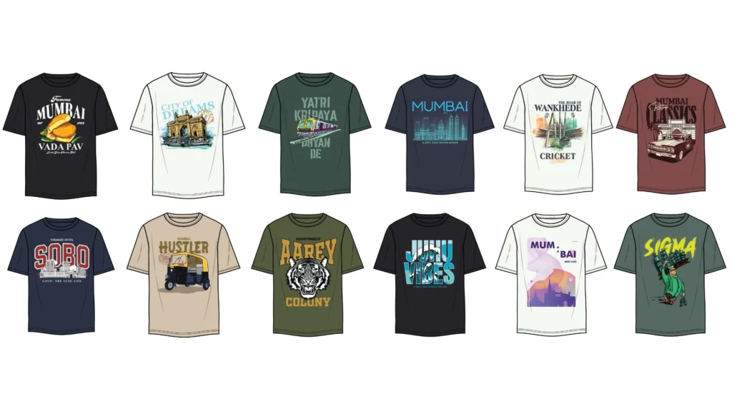 Mumbai inspired graphic t-shirt