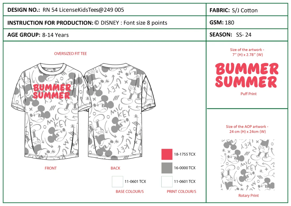 Summer oversized tee kids