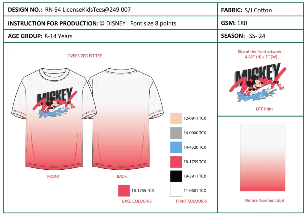 Summer ombre kids t-shirt